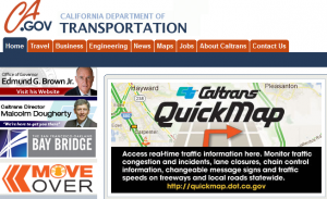 Brown Caltrans Web site