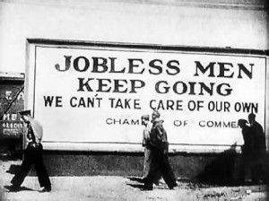 Great depression jobless picture