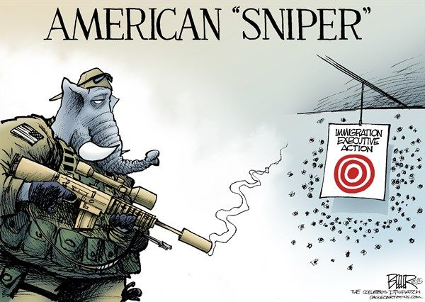 GOP american sniper, Beeler, cagle, Feb. 9, 2015