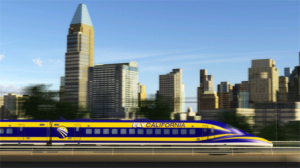 high-speed rail in city