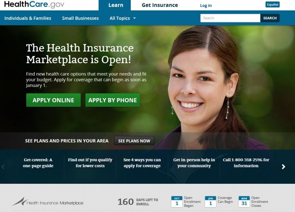 HealthCare.gov Website, Oct. 22, 2013