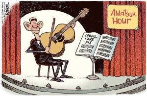 Obamacare amateur hour, mckee, Cagle, Nov. 19, 2013