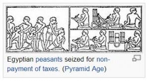 Taxes, egyptian peasants, wikimedia'