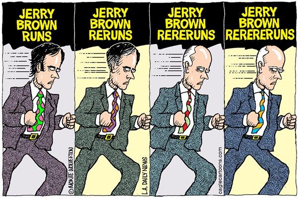 jerry brown runs, wolverton, cagle, March 10, 2014