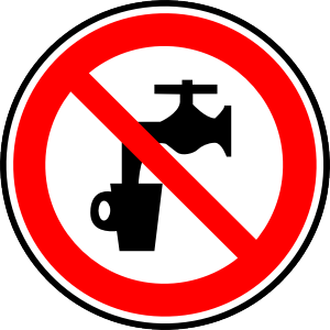 non potable water sign