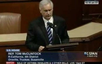 McClintock schools Congress and President on fiscal cliff