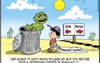 Cartoon: Immigration children