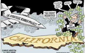 Cartoon: CA money bomb