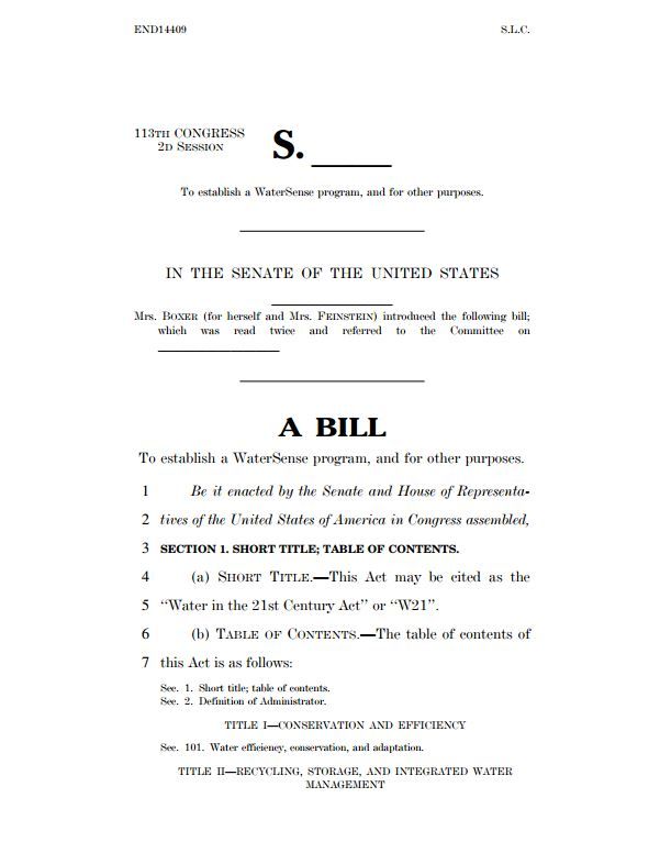 Boxer-Feinstein water bill