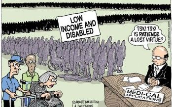 Cartoon: Medi-Cal lines