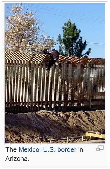 Mexico-U.S. border, illegal immigrants, wikimedia