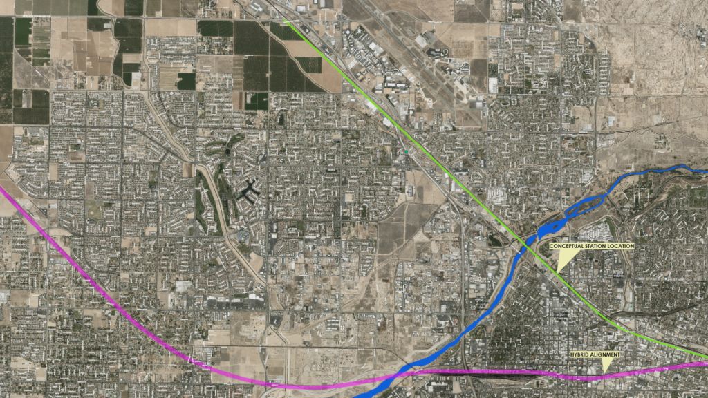 bakersfield high speed rail route