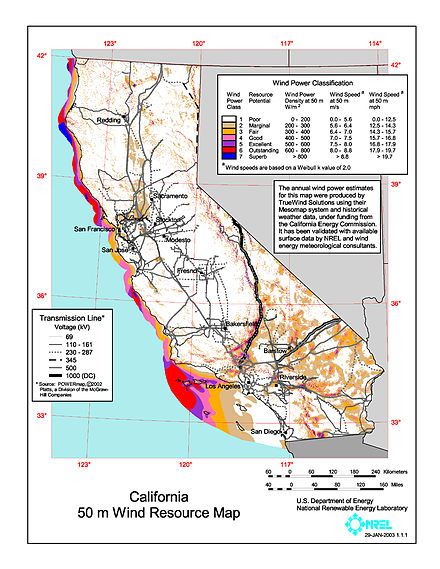california wind resources map
