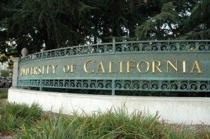University of California sign at west end of campus.