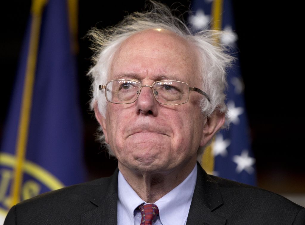 Sen. Bernie Sanders, I-Vt., participates in a news conference on Capitol Hill in Washington, Wednesday, April 29, 2015. Sanders will announce his plans to seek the Democratic nomination for president on Thursday, presenting a liberal challenge to Hillary Rodham Clinton. Sanders, an independent who describes himself as a "democratic socialist," will follow a statement with a major campaign kickoff in his home state in several weeks. Two people familiar with his announcement spoke to The Associated Press under condition of anonymity to describe internal planning. (AP Photo/Carolyn Kaster)