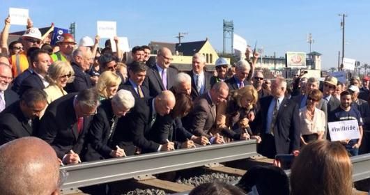 High speed rail signing